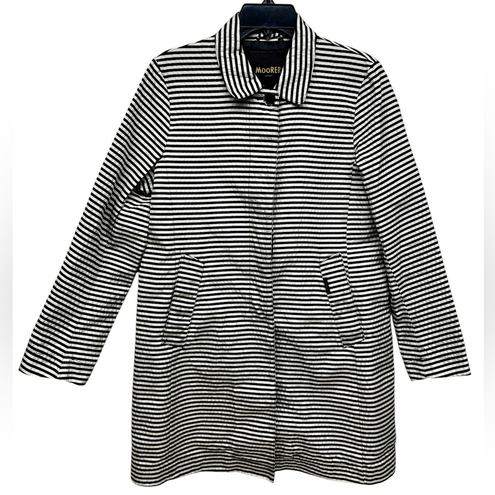 MooRER Verona Lightweight Black and White Jacket Made in Italy Size 44 / US 8